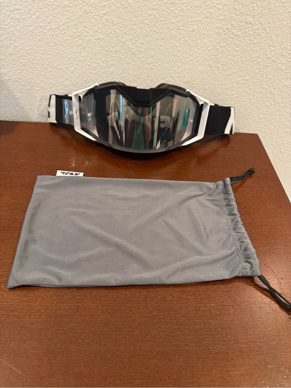 FLY Racing Goggles in Black and White